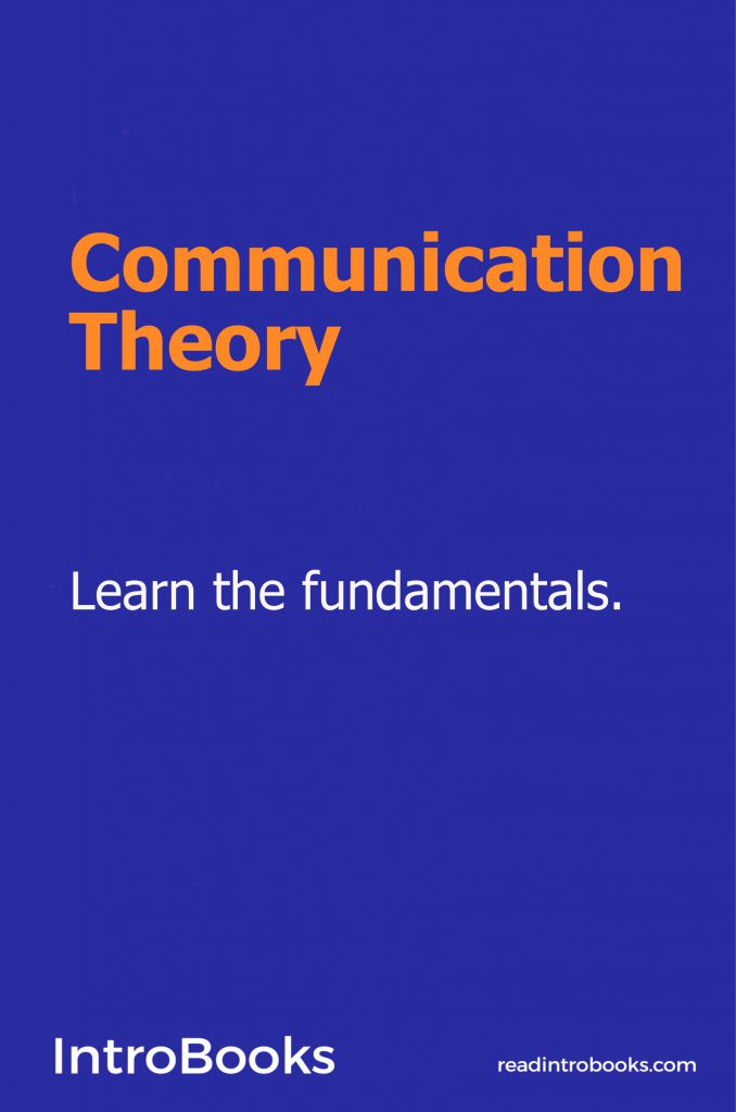 Communication Theory | eBook | AudioBook – IntroBooks Online Learning ...